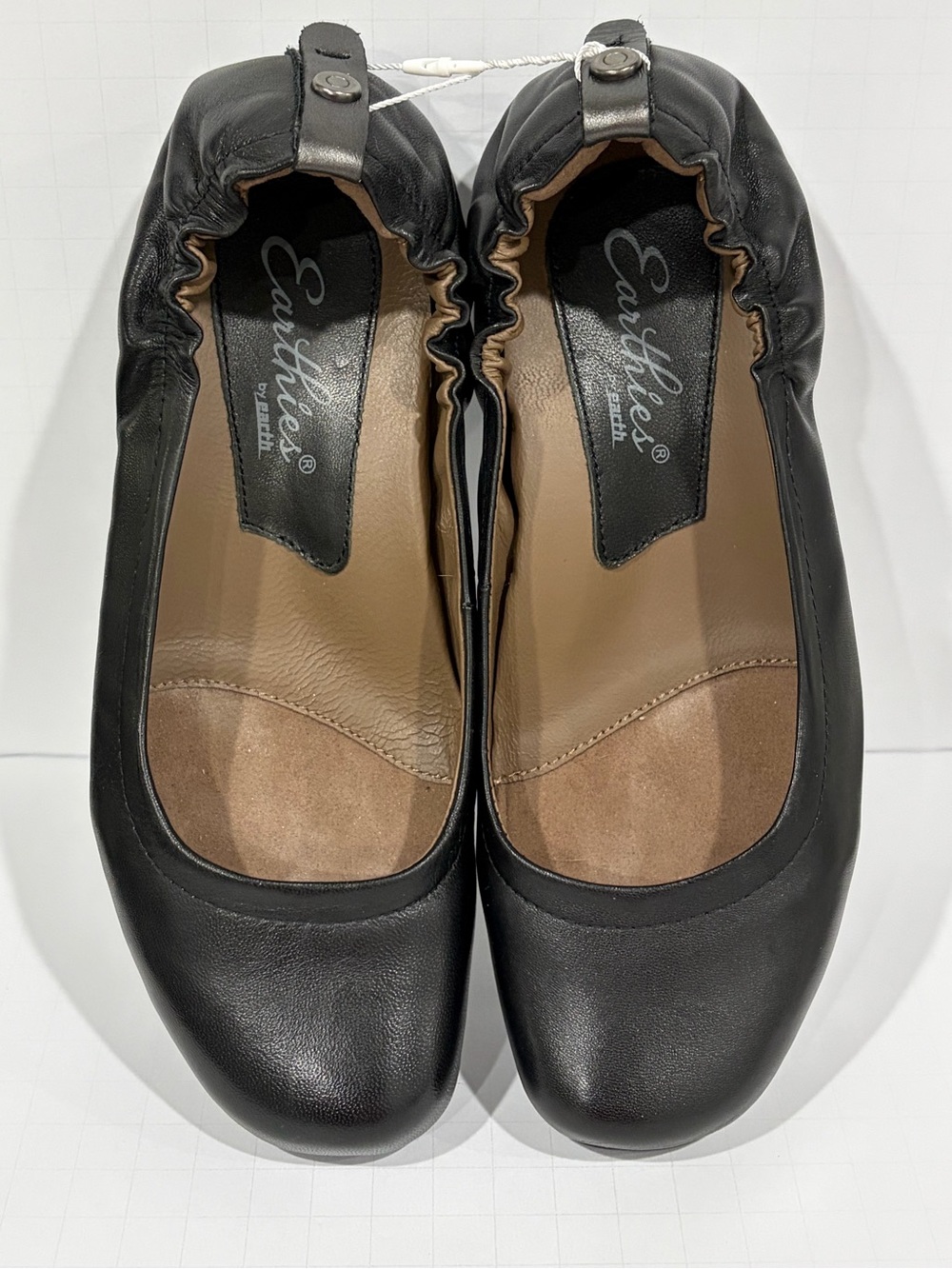 Earthies Women's Black Ballet Flats - Cushioned Comfort Tolo